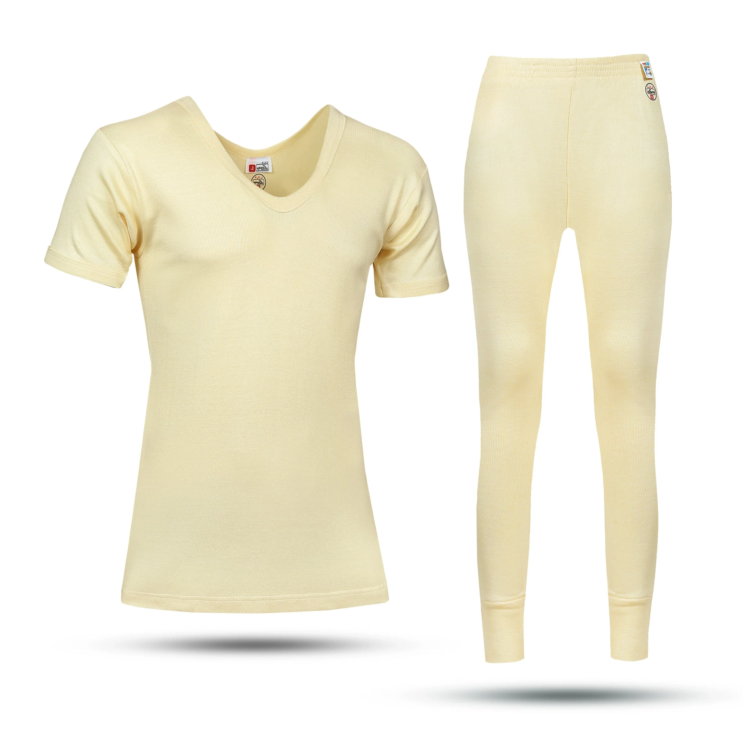 Women yellowish warmer set short sleeve 505 - Image 9
