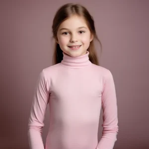 Premium Unisex high neck top pink (C91 interlock)