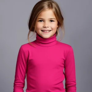 Premium Unisex high neck top Fuchsia (C91 interlock)
