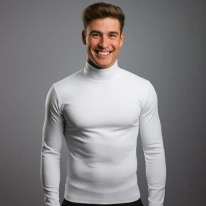 Men's white turtleneck C77
