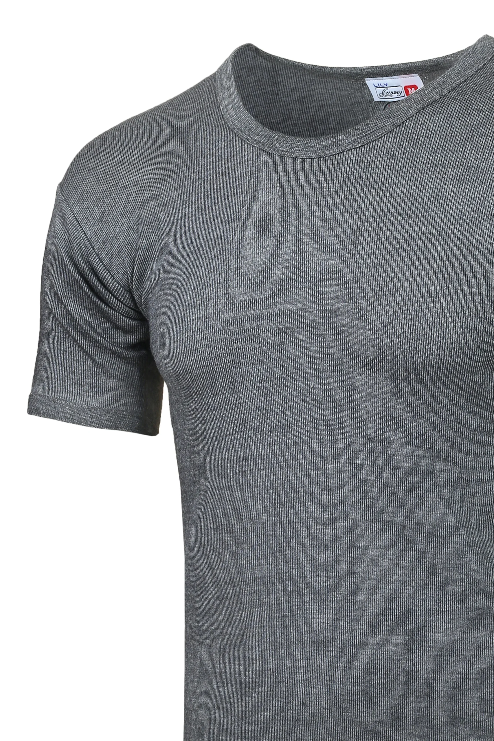 Men's luxury Charcoal Interlock Short Sleeve Top Warmer - Image 4