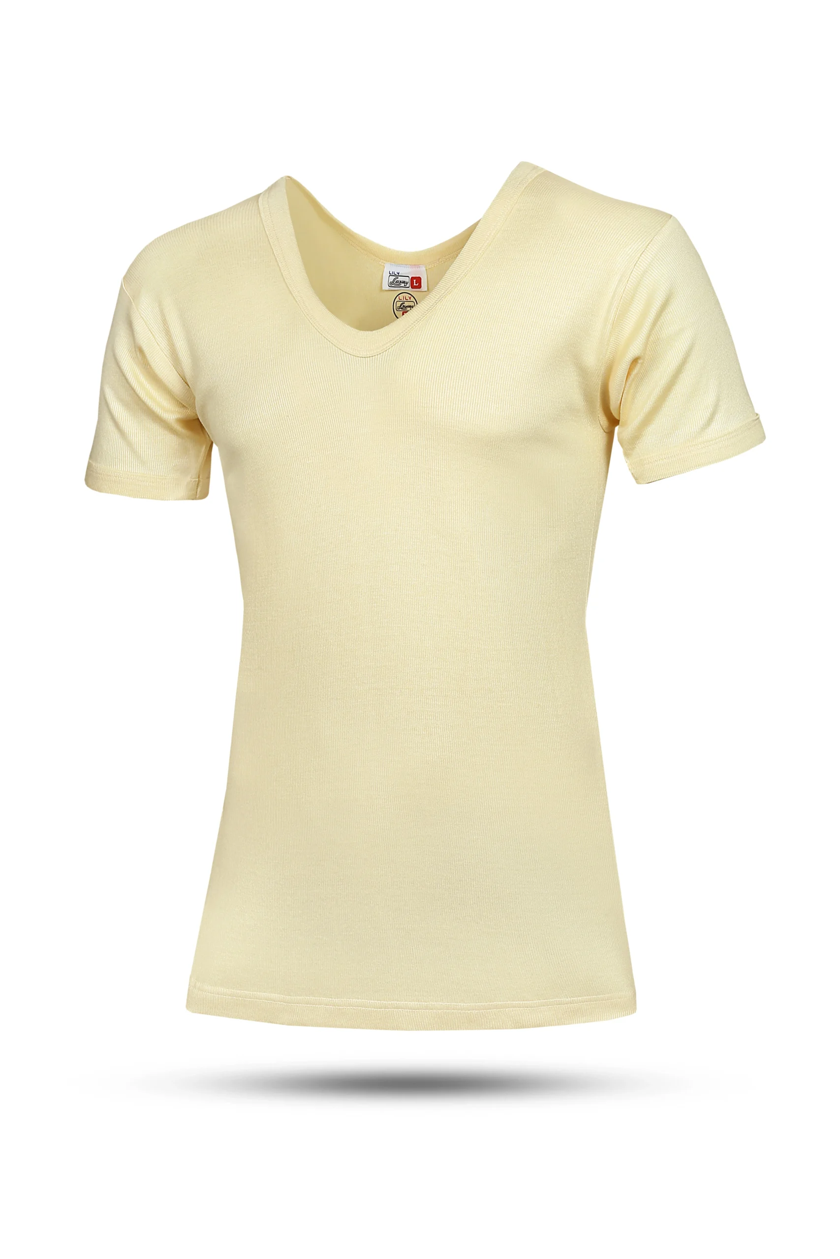 Women yellowish warmer top short sleeve 505 - Image 5