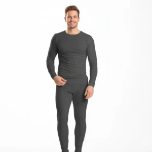 Men's luxury Charcoal Interlock Full Sleeve Warmer Set