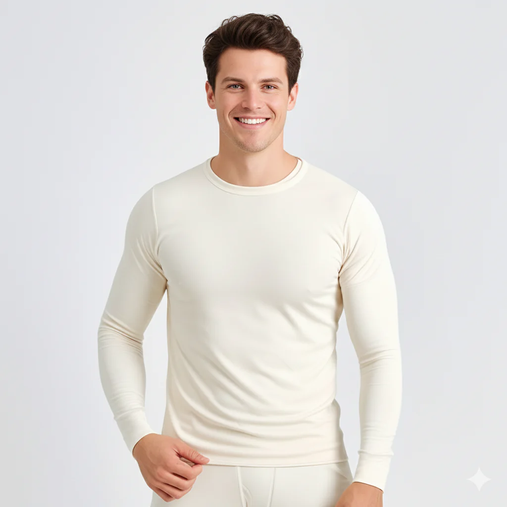 Men's luxury velvet warmer top full sleeve (Foamy)