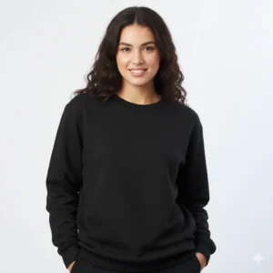 Women's black Round Neck C77
