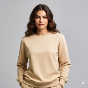 Women's beige Round Neck C77