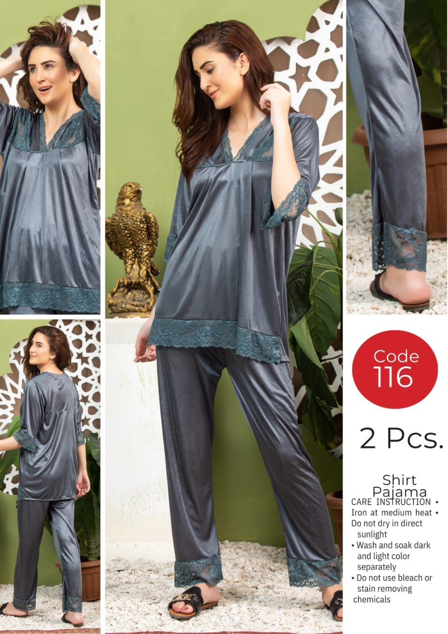 Luxury 2-Piece Satin Nightwear Set for Women - Image 5