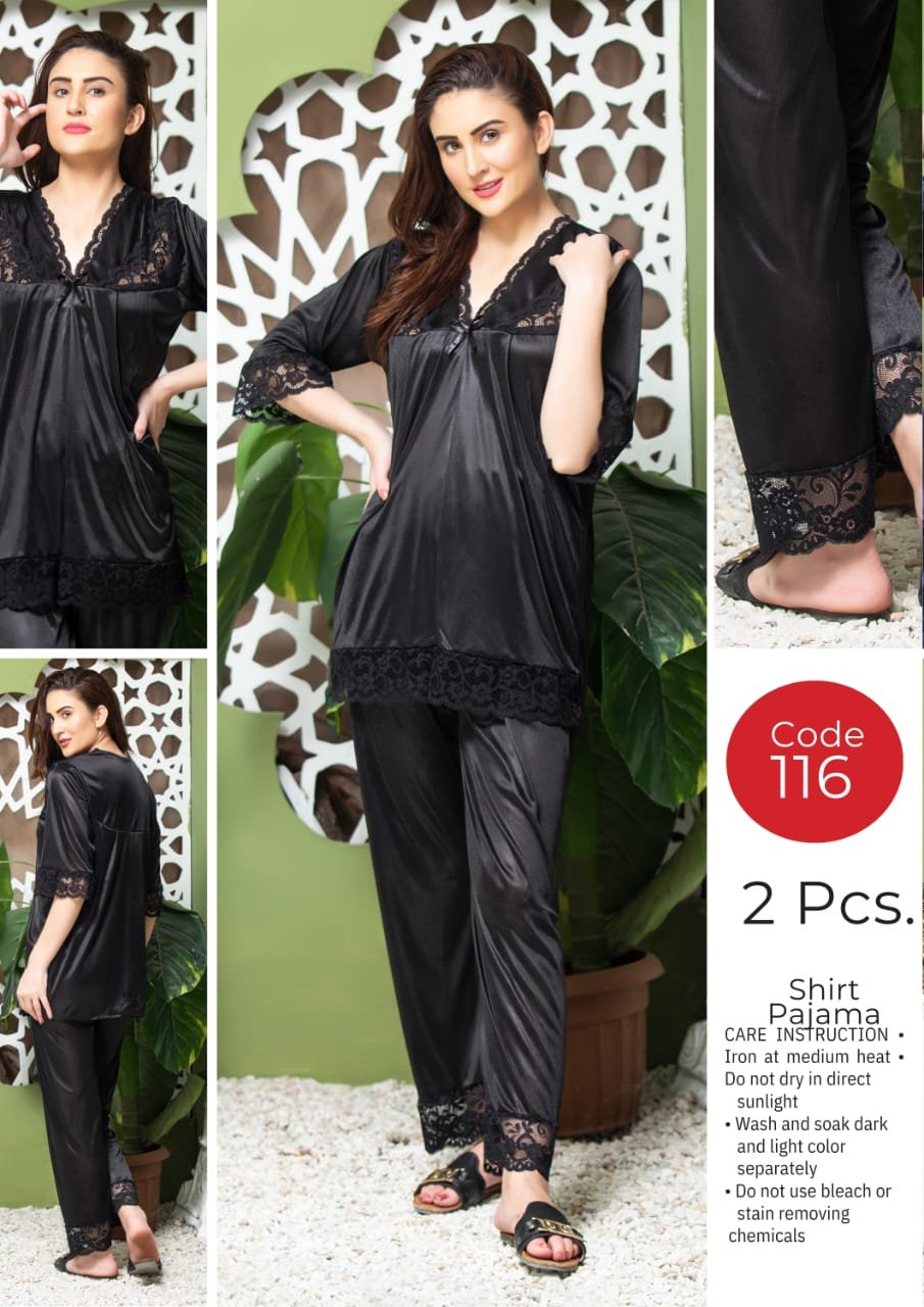 Luxury 2-Piece Satin Nightwear Set for Women - Image 3