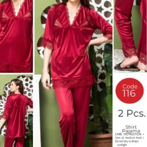Luxury 2-Piece Satin Nightwear Set for Women