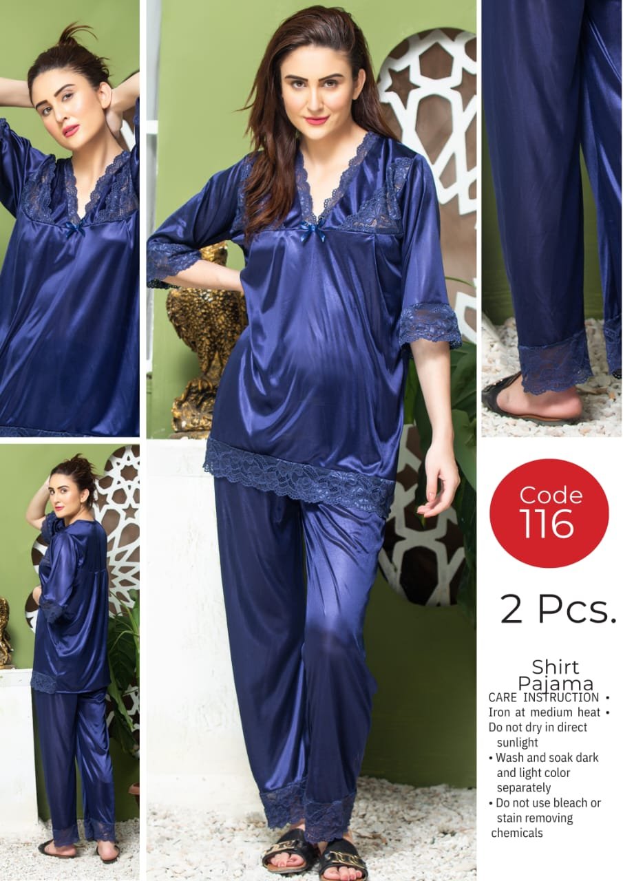 Luxury 2-Piece Satin Nightwear Set for Women - Image 4