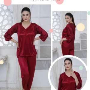 Women’s Roses Luxury 2-Pc Shirt & Trouser Ensemble