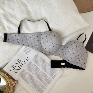 Printed Padded Bra with Adjustable Straps and Comfortable Hooks