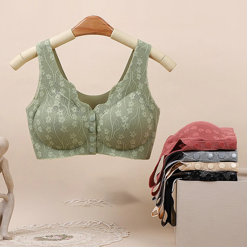 Comfortable Front-Button Bra with Adjustable Straps - Image 3