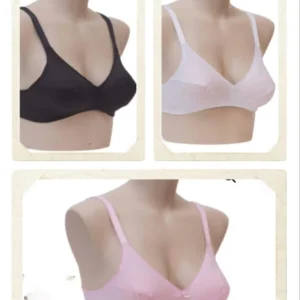 Women’s Luxury Cotton Bra with Rose Detail – Everyday Comfort