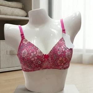 Tulip Light Padded Bra - Soft Floral Print Everyday Comfort Bra for Women