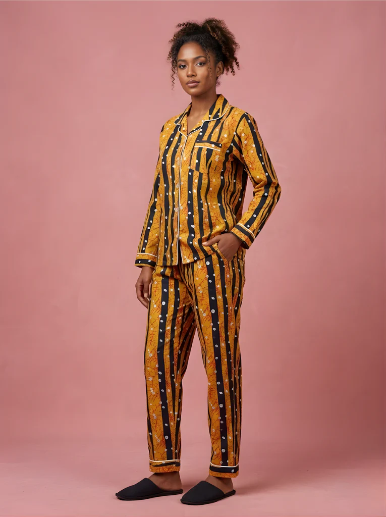 Slate Blue Botanical Pajama Set - 2-Piece Vintage Floral Loungewear