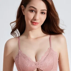 Luxury Silk & Floral Lace Lingerie Set - Soft Bralette with Matching Panty